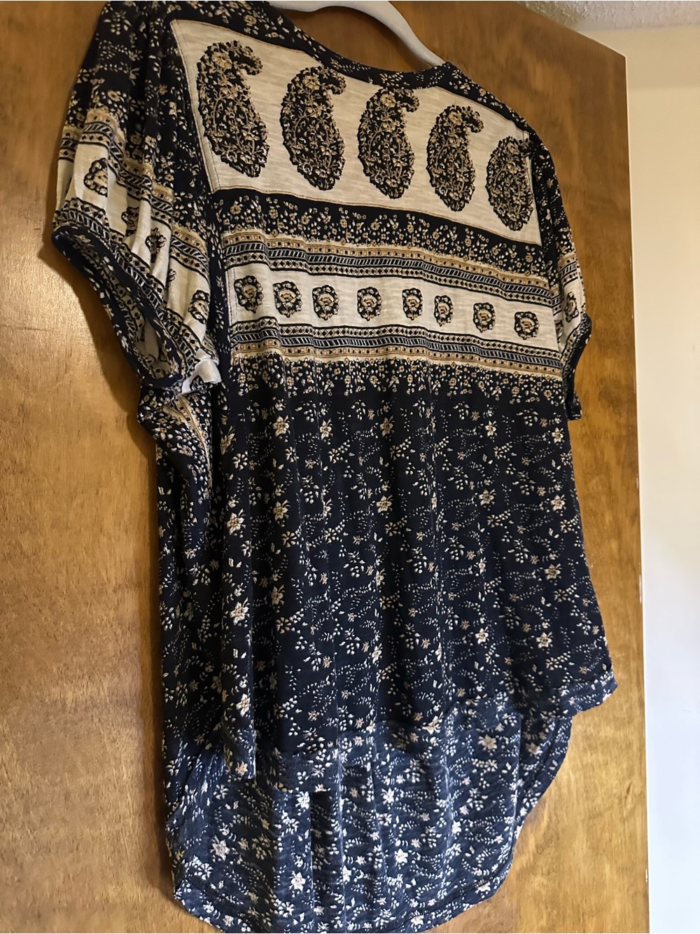 Free People Paisley Print Tunic Top